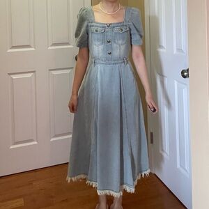NWOT - Vintage Blue Denim French Dress